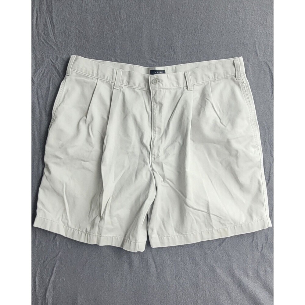 DOCKERS Mens Beige Size 38 Classic Fit Khakis